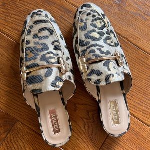 **SOLD on Mercari** NWT Forever21 cheetah print mule loafers